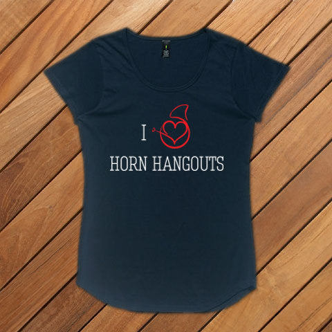T-Shirt "Horn Hangouts" for ladies by Sarah Willis
